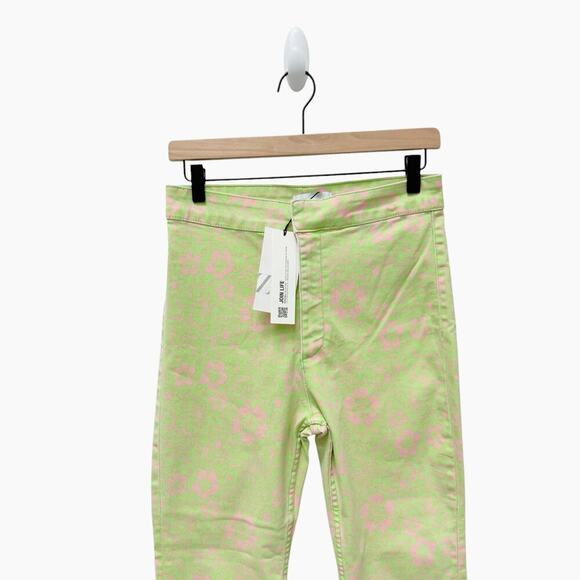 NWT Zara Floral Printed Pants Green Women’s Size 10 - Picture 4 of 10